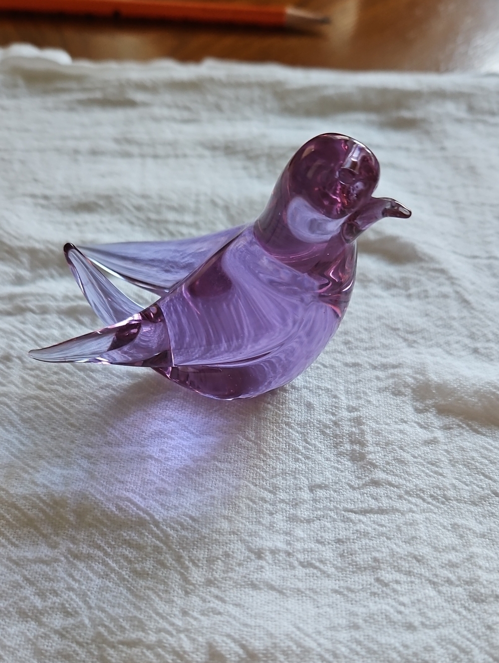 GLASS BIRD FIGURINE